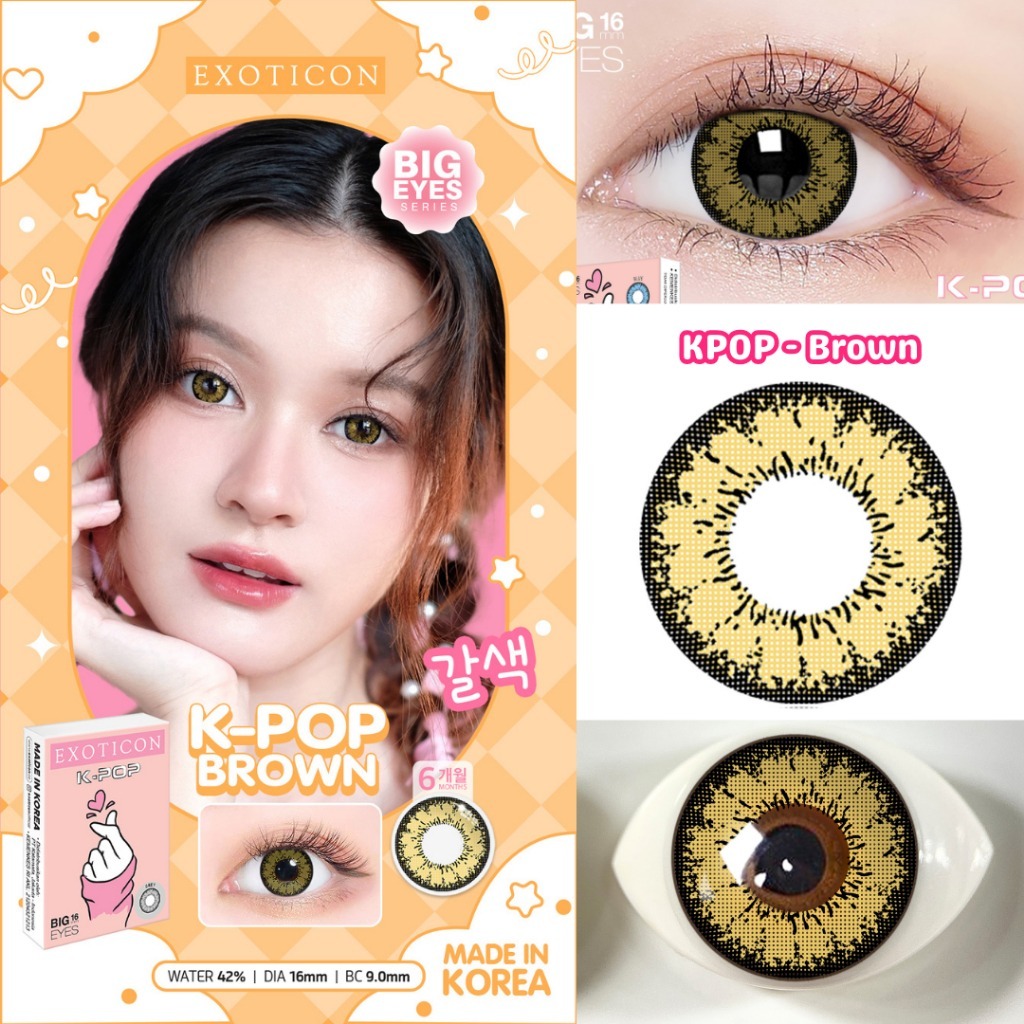 SOFTLENS X2 KPOP BROWN normal S.D -6.00 BY EXOTICON