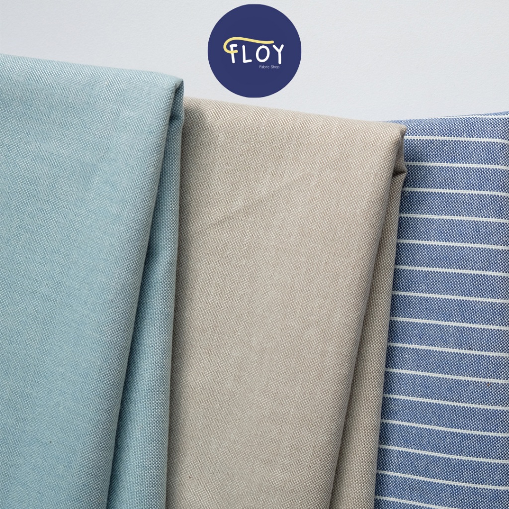 SALE barang reject kain OXFORD SALUR PREMIUM CREAM STRIPE