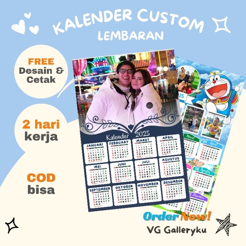 

KALENDER CUSTOM DINDING MURAH 2025 BISA PAKE FOTO SENDIRI
