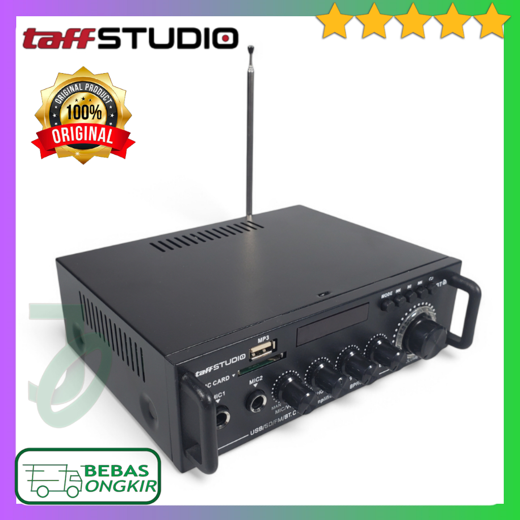 Amplifier Audio Bluetooth Dual Channel Output 300 Watt TaffSTUDIO BT-198PRO