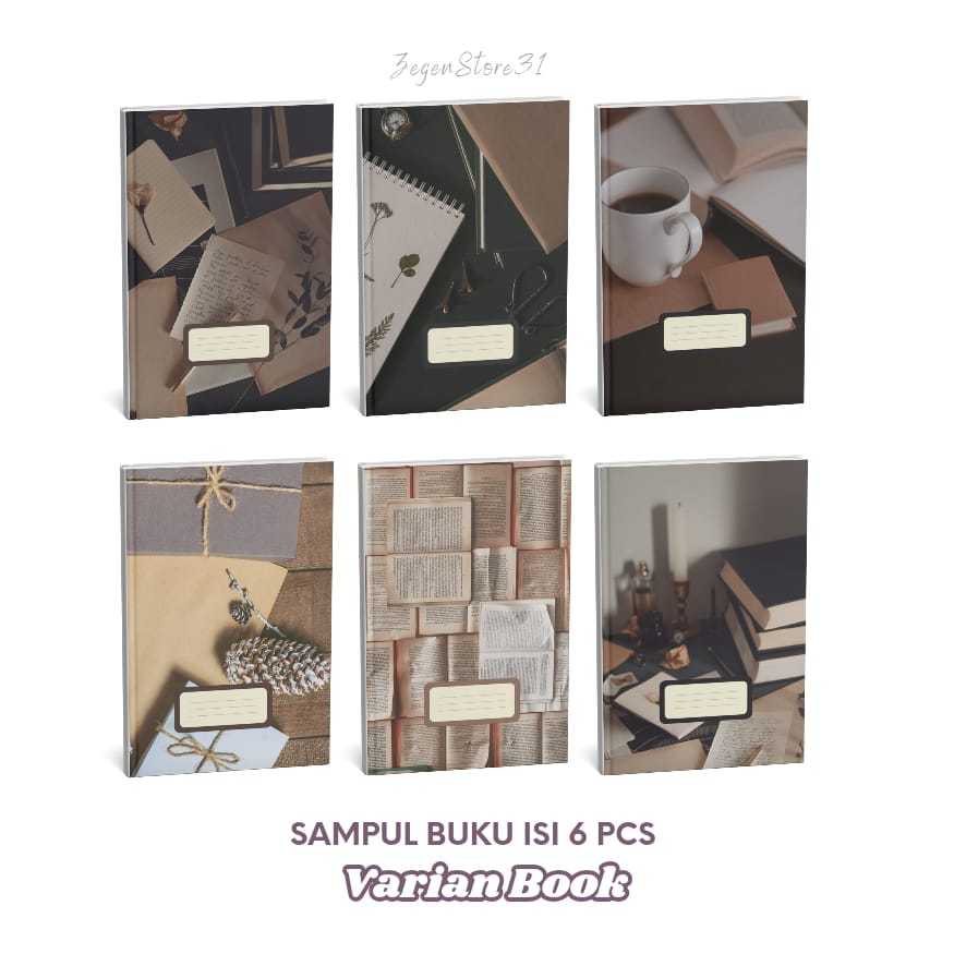 

(BOOK) SAMPUL BUKU COVER BOOK AESTHETIC 6 PCS estetik