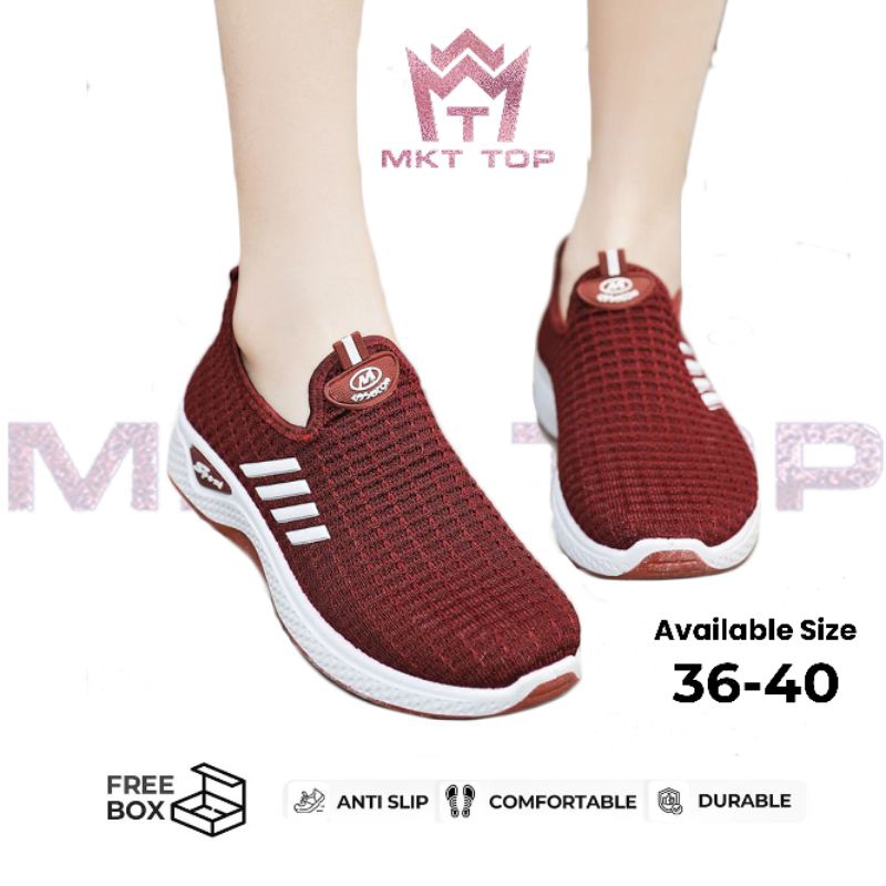 NEW ARRIVAL MKT , Sepatu sneakers SLIP ON wanita SW19 SW19N