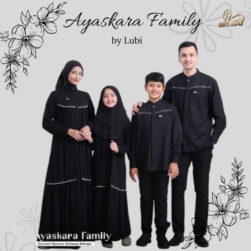 Sarimbit Lubi Ayaskara Black / Sarimbit Lubi 2025 / Sarimbit keluarga