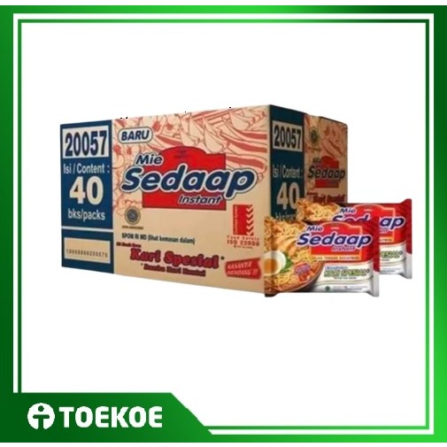 

TOEKOE Mie Sedap Kari Spesial 1 Dus Isi 40pcs
