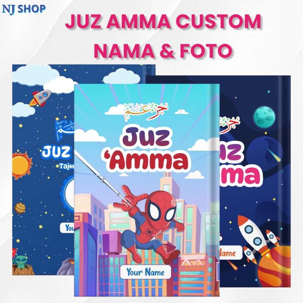 [Buku JUZ'AMMA]-Juz'Amma Custom Nama Dan Foto Soft Cover Full Color/Juz amma A5 terjemah Kado Anak