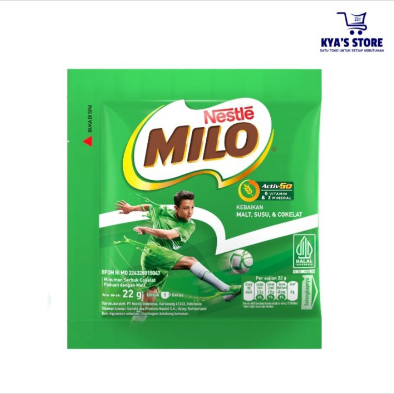 

Milo Activ-Go 22g (Isi 10 sachet atau 1 renteng)