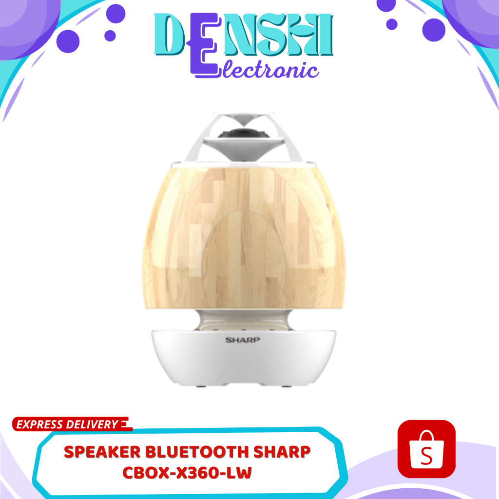 Sharp CBOX-X360LW Speaker Bluetooth dengan Suara 360° Real