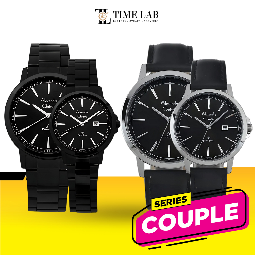 JAM TANGAN ALEXANDRE CHRISTIE PRIMO STELL AC1014 / AC 1014 / AC1014MD / AC1014LD ORIGINAL COUPLE