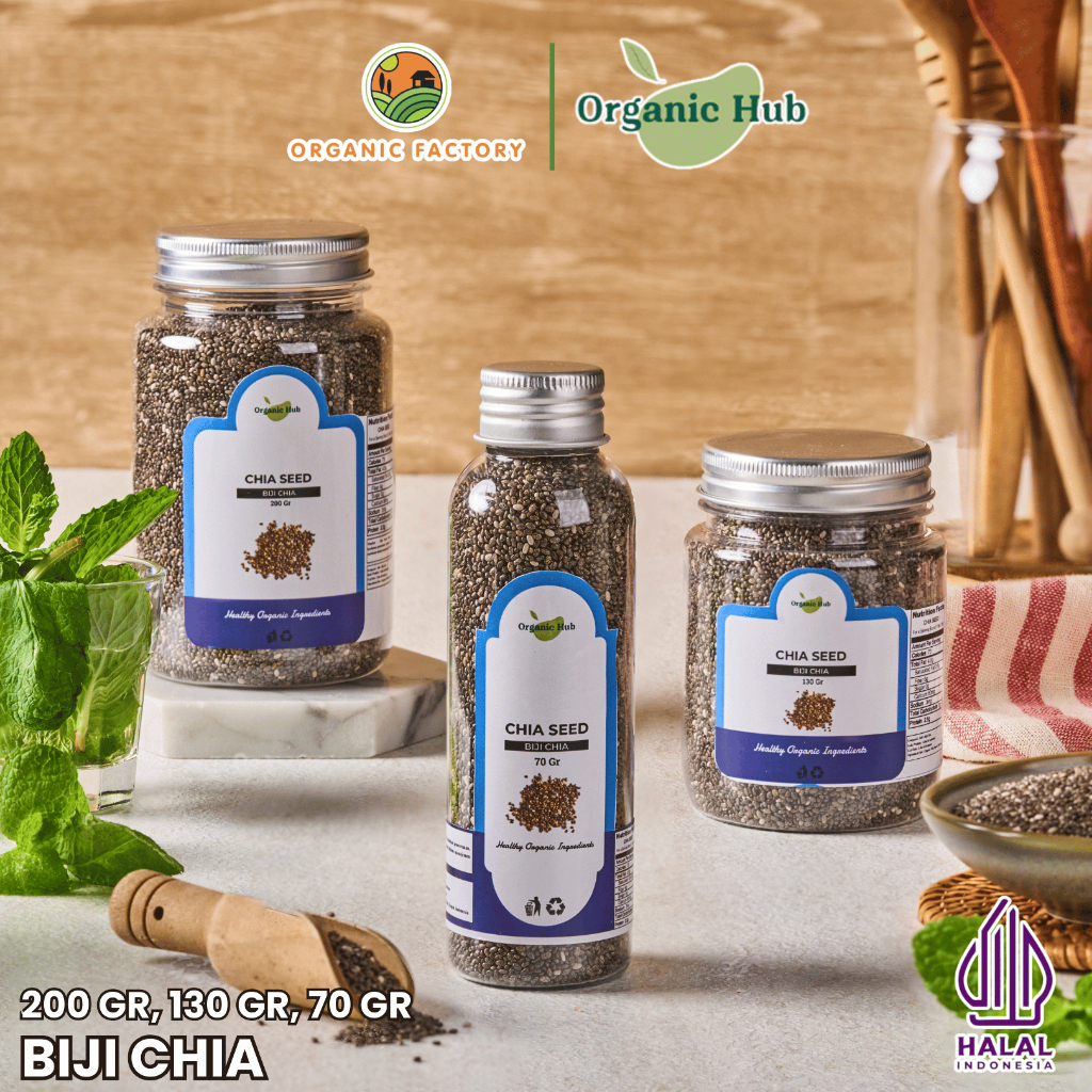 

Organic Hub Organic Chia Seed Biji Chia Grade A Premium Quality Original 100% Murni non GMO Asli Biji Chia Seeds Hitam Organik