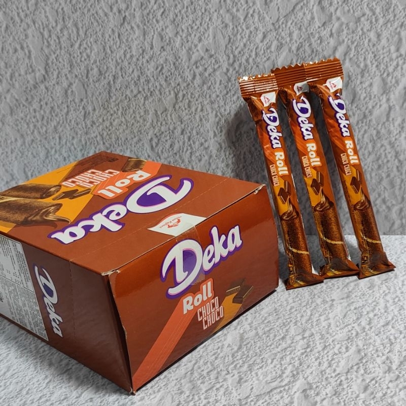 

Deka Roll ChocoChoco ChocoNut wafer roll 1 box isi 24 sachet Snack Camilan Wafer Roll renyah enak nikmat lezat Chocolate Food