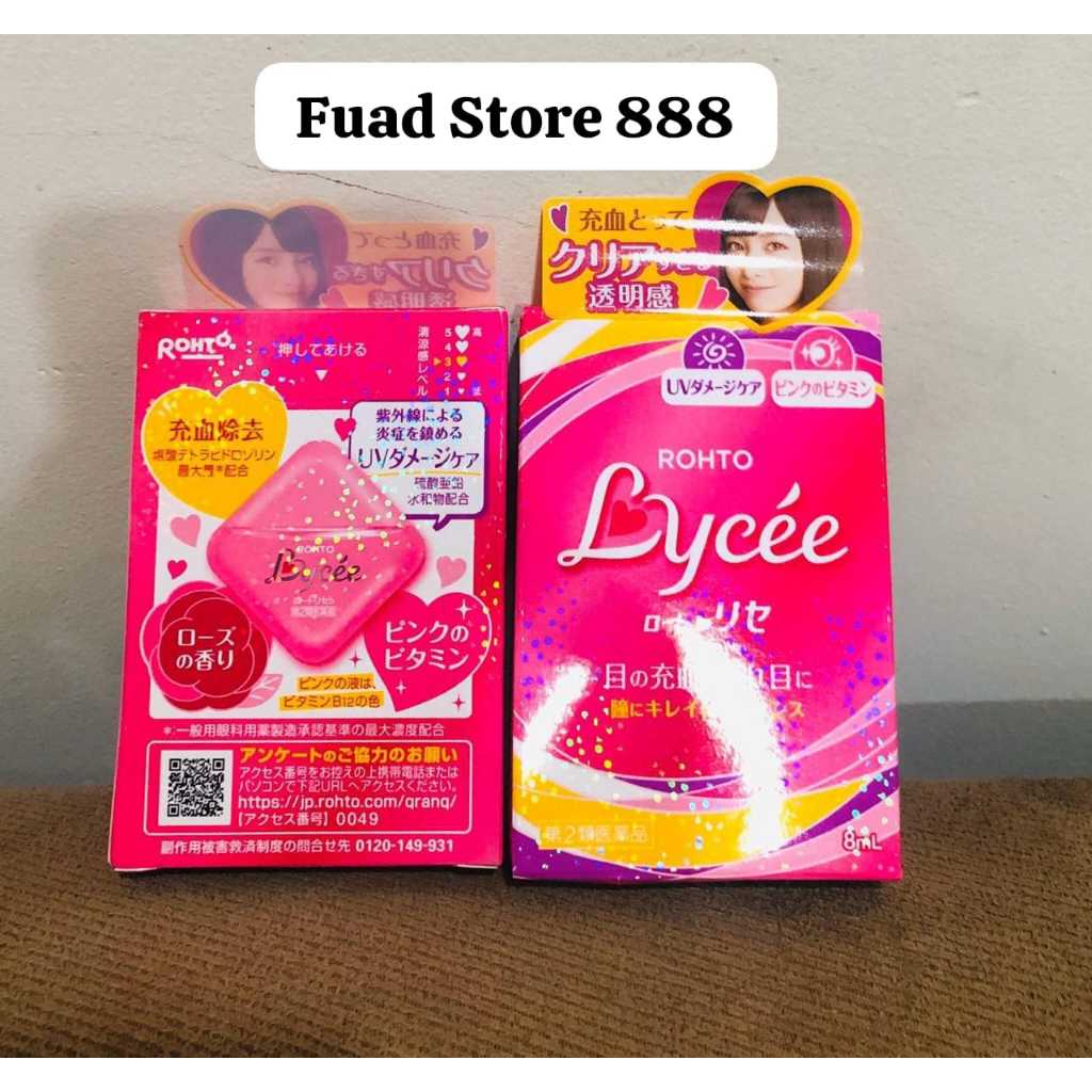 Naturalens Rohto Lycee Eyedrops 8ml - Tetes Mata Soflens & Tetes Mata Biasa