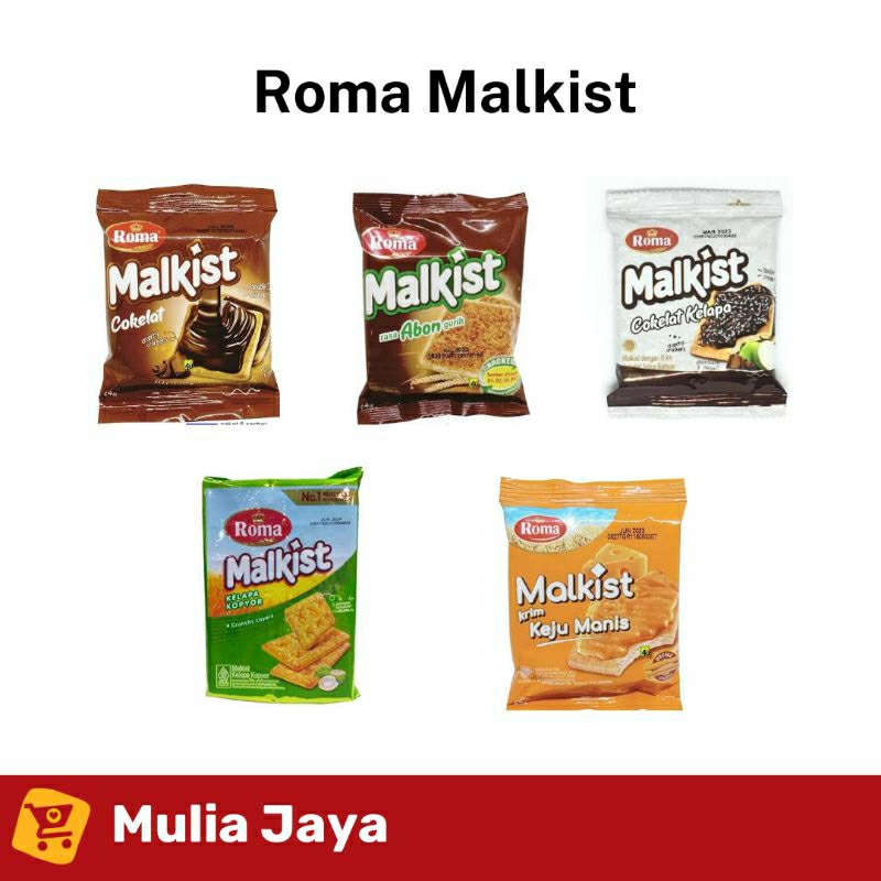 

Roma Malkist Renceng Rasa Cokelat/Cokelat Kelapa/Keju Manis/Abon/Kelapa Kopyor