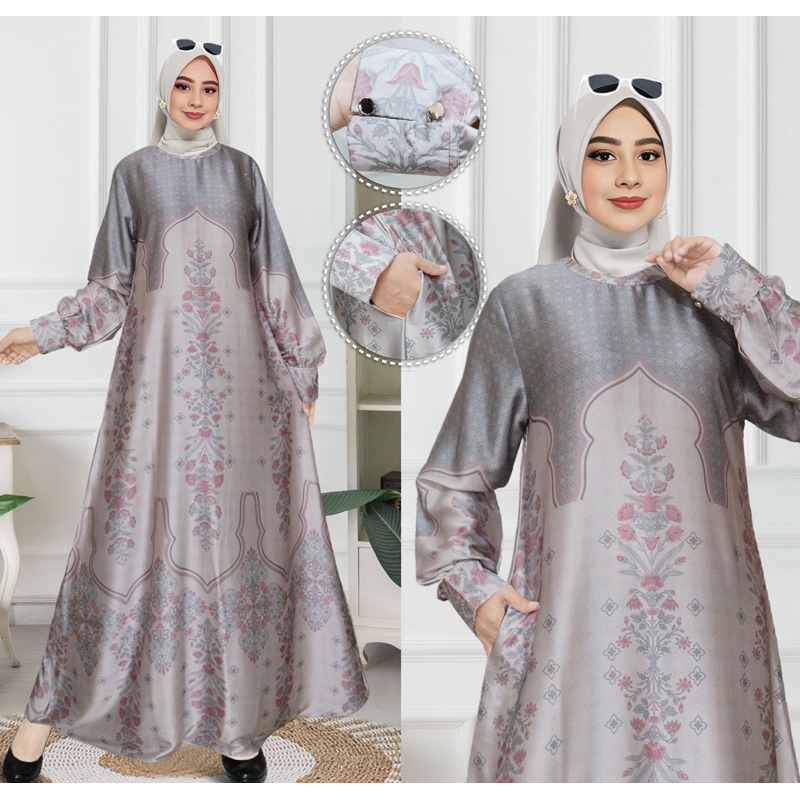 SAVANA DRESS |GAMIS LEBARAN ARMANY SILK |GAMIS SUTRA SILK|GAMIS SILK PREMIUM