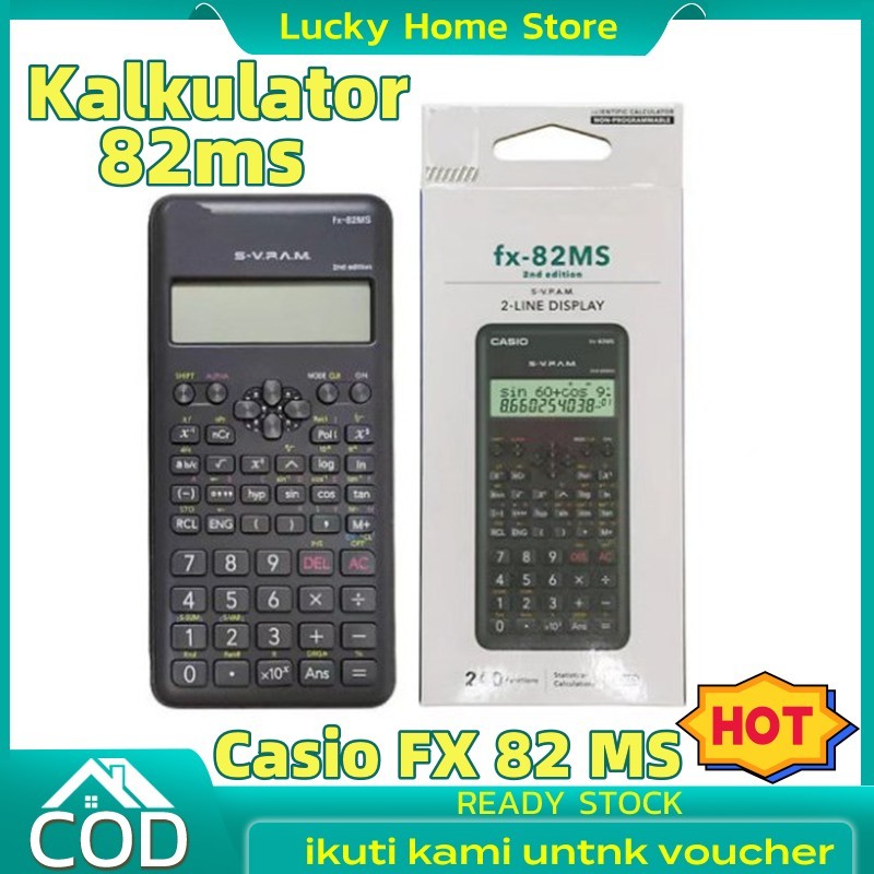 

Casio FX 82 MS - Calculator Scientific Kalkulator Sekolah Kuliah Calculator FX-82MS