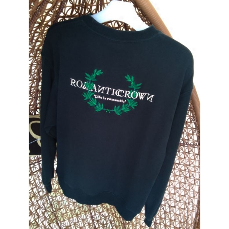 CN romantic crown RMT CRW crewneck navi full bordir