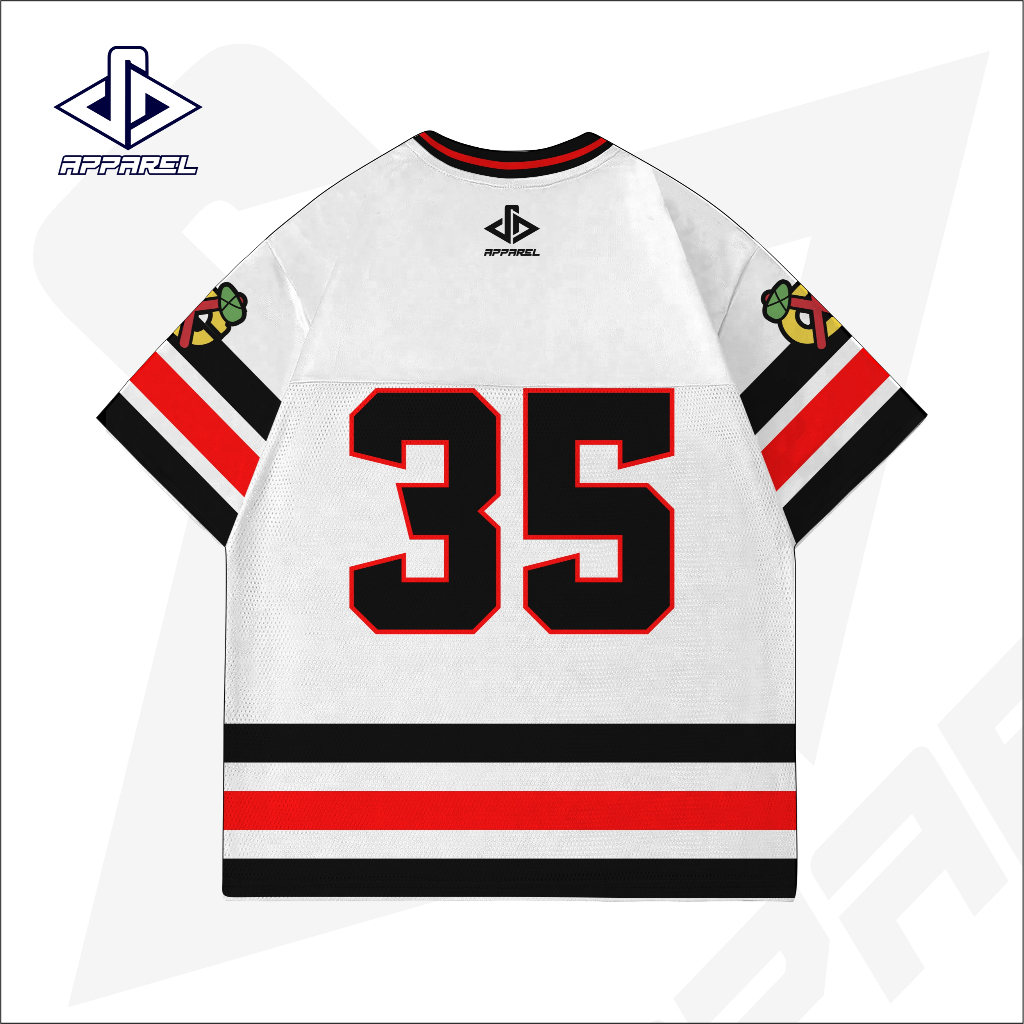 FREE ONGKIR RDA JERSEY NFL VINTAGE BAJU BASEBALL RUGBY JERSI HOCKEY MOTIF DESIGN CHICAGO BLACKHAWKS