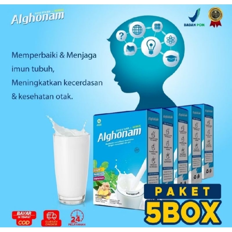 

PROMO Paket 5 box susu kambing ALGHONAM