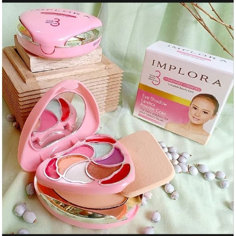 bedak implora 3in1 set ORIGINAL