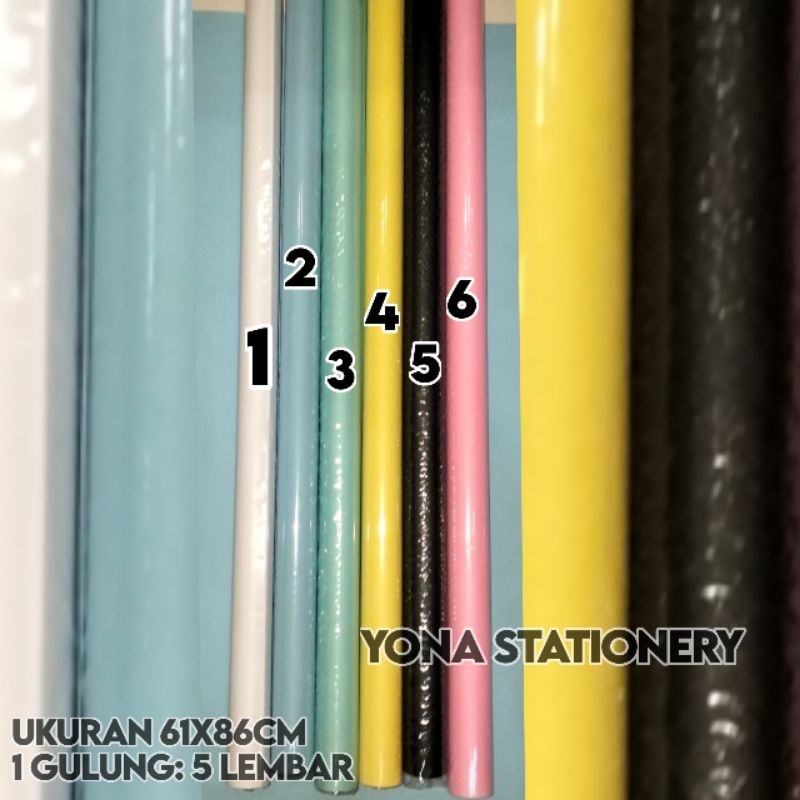 

Kertas Karton Manila (1 gulung isi 5 lembar) | Tersedia 6 warna