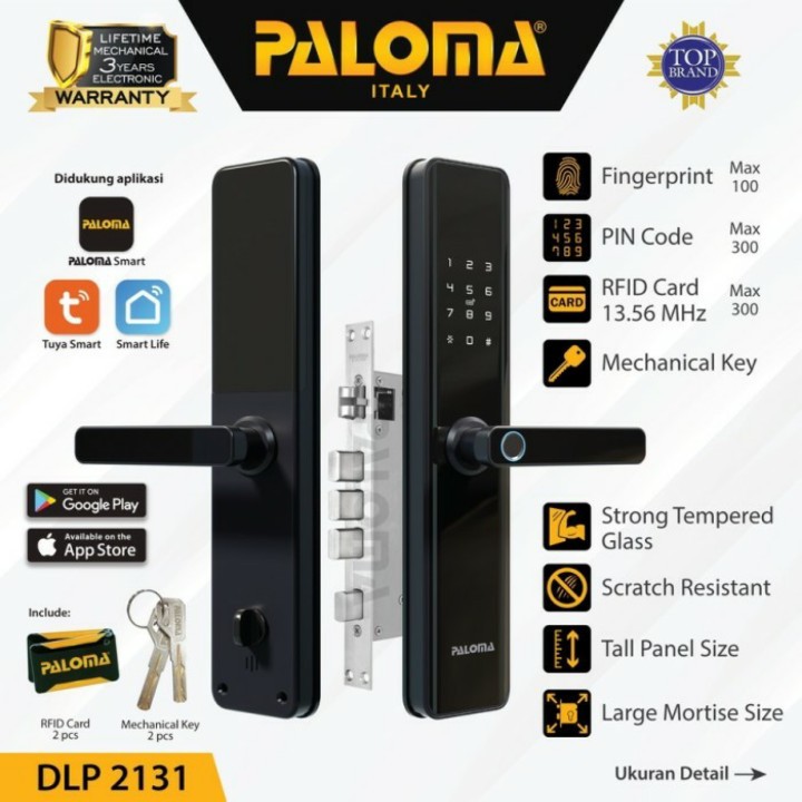 DIGITAL LOCK PALOMA DLP-2131 TUYA BLACK
