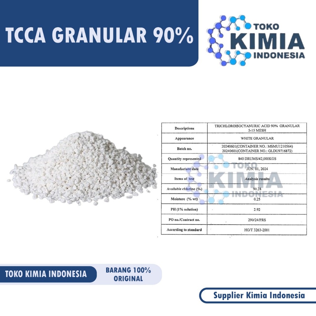 Kaporit Depok Air Sumur Penghilang Bau / TCCA Granular 90% 1 kg / Kaporit penjernih Air Sumur