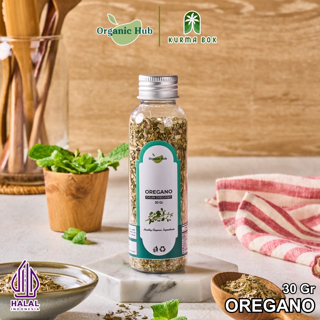 

Organic Hub Oregano Kering Bumbu Dapur Daun Origano Bubuk Premium Quality 100% Rempah 30 gr