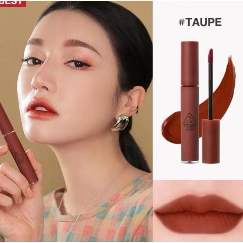 style nanda 3CE velvet liptint taupe korea
