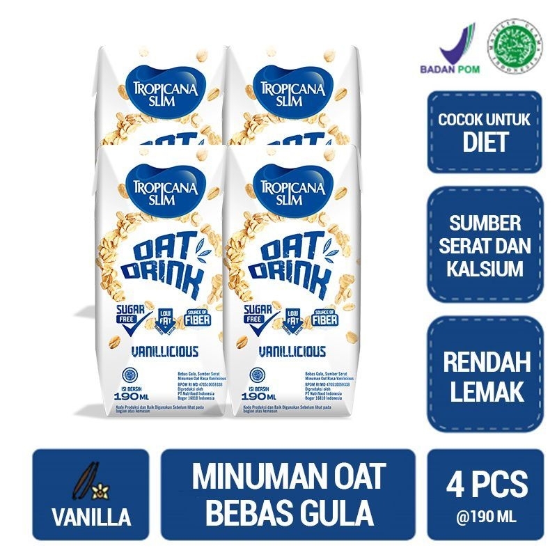 

TROPICANA SLIM OAT DRINK VANILLA 4 PCS