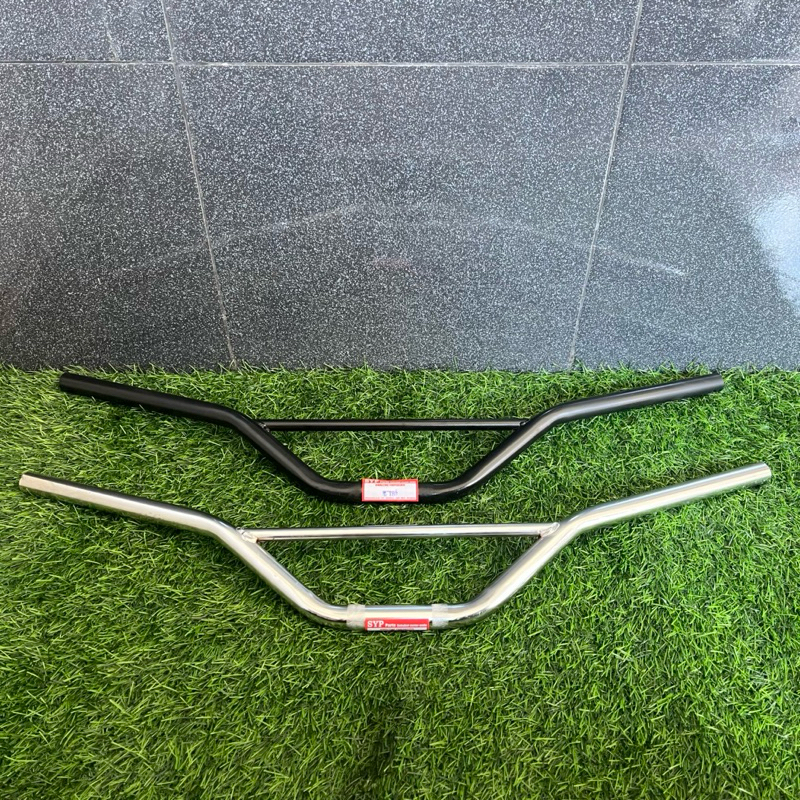 Stang Stir Setir Trail Palang Bulat Universal Crom Hitam Powder Coating Tebal