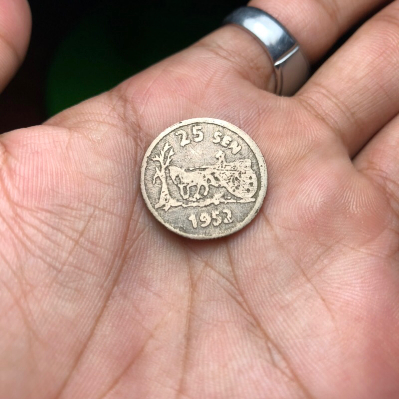 Koin Kuno 25 Sen Dipanegara Kereta kencana 1952