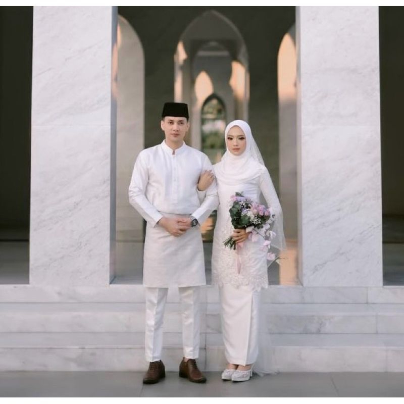 sepasang baju Melayu sepasang baju pengantin Malaysia baju akad baju kurung sepasang baju kurung