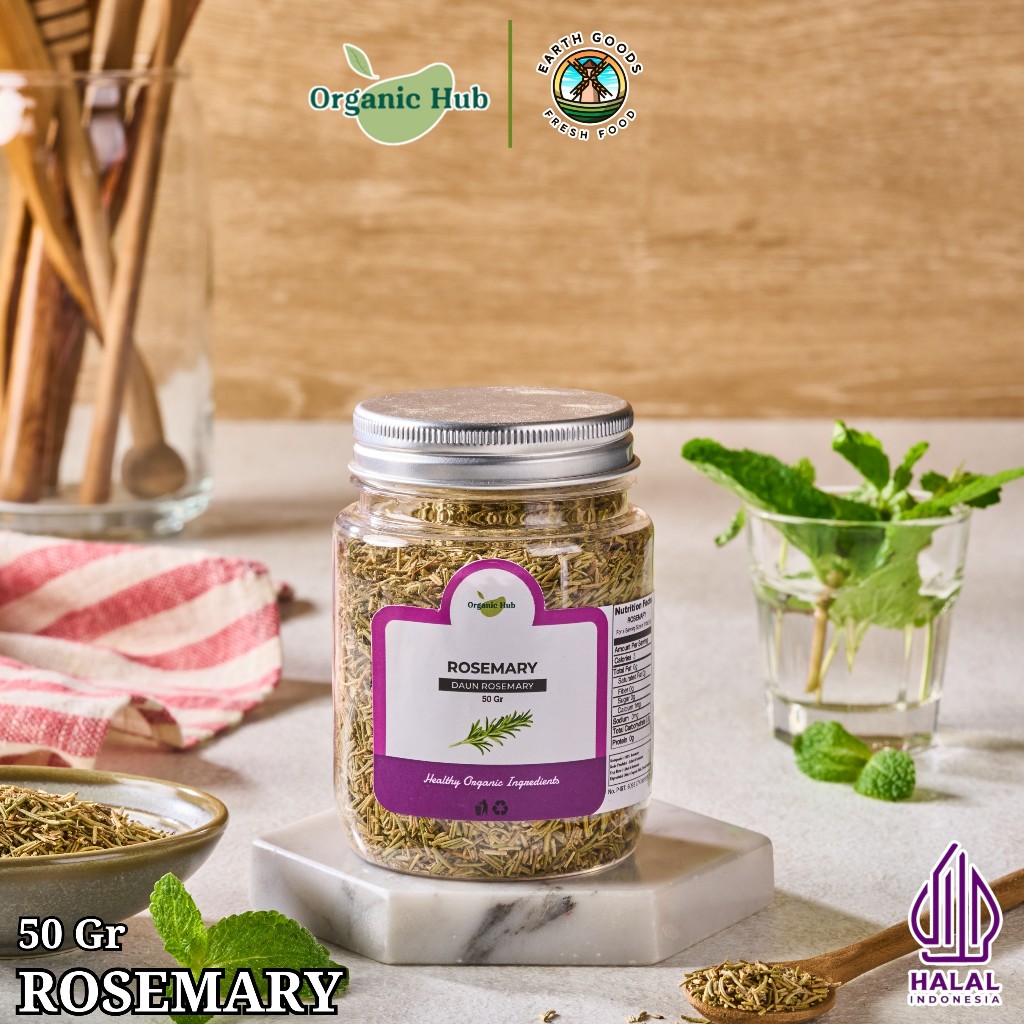 

Organic Hub Daun Rosemary Kering Kualitas Premium 100% Murni 50 gr