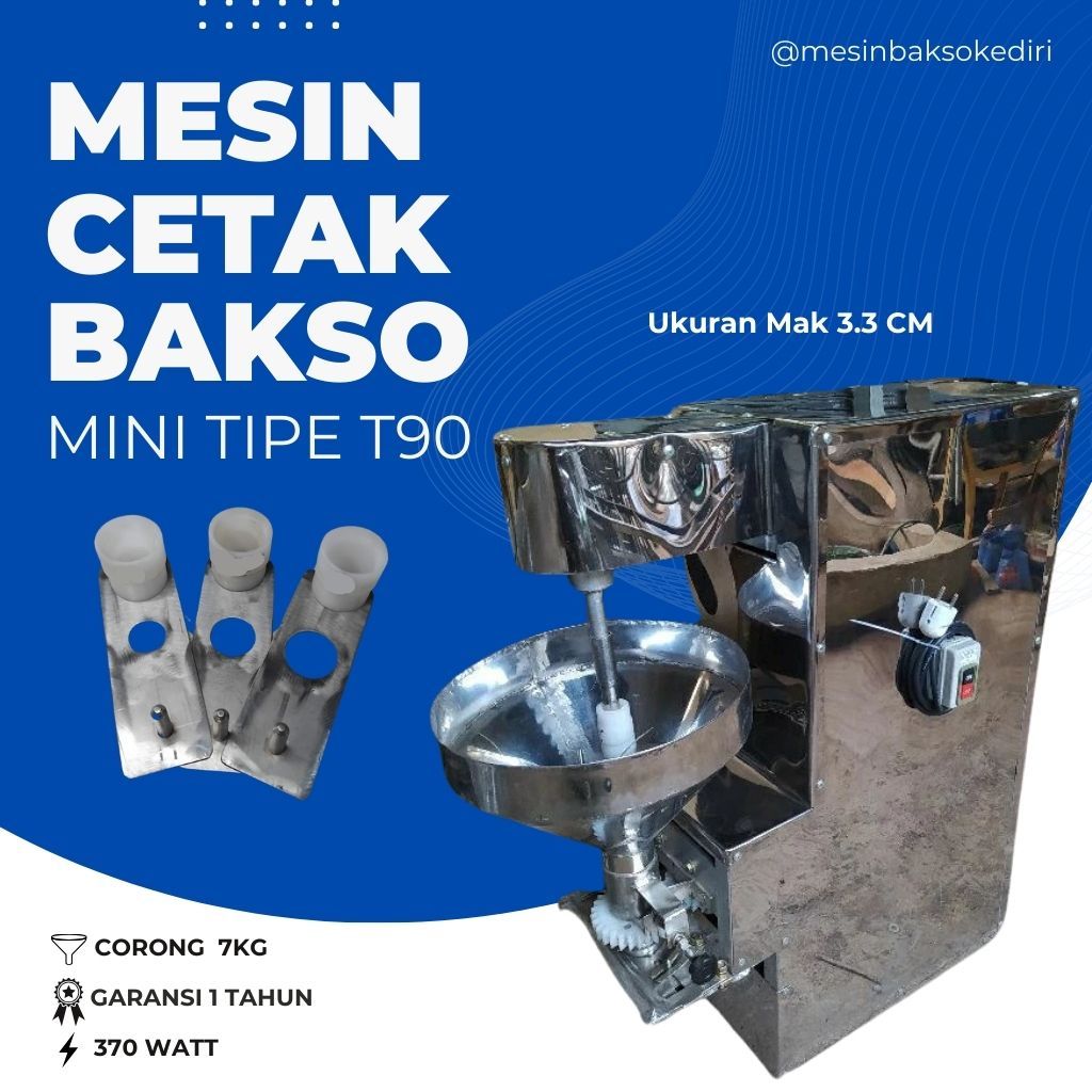 Mesin Cetak Bakso Otomatis Ukuran Sedang Tipe T90 | Mesin Cetak Pentol Bakso Otomatis