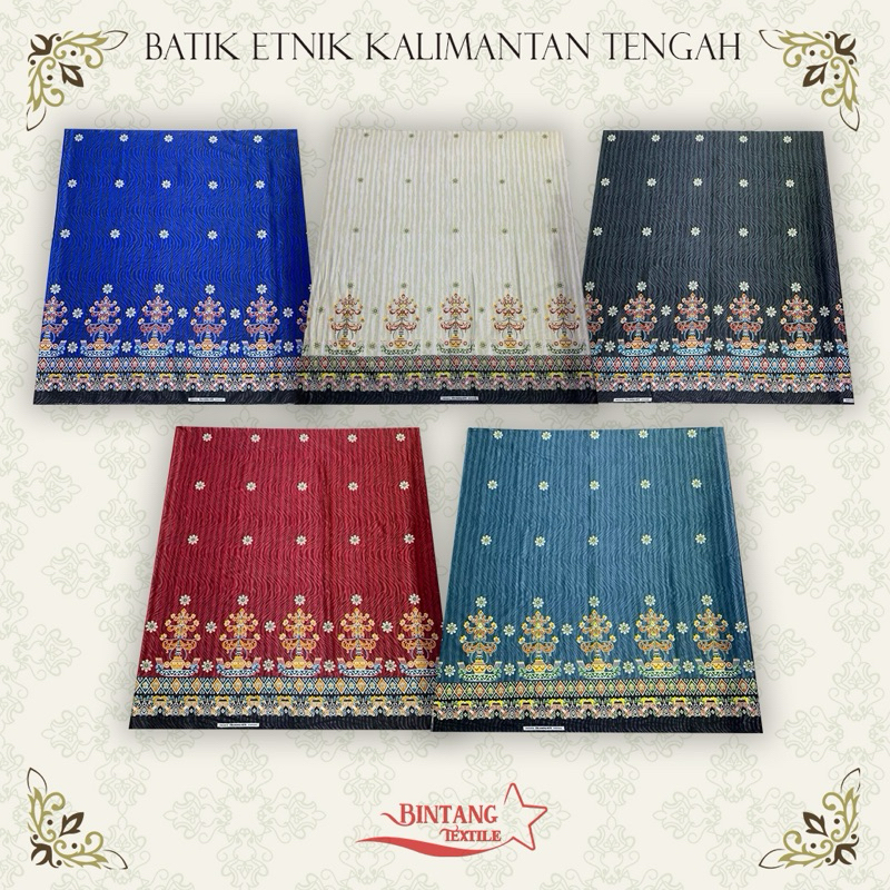 Kain Batik Khas Etnik Kalteng Premium Quality Bahan Lembut dan Halus - Harga per setengah meter (Las
