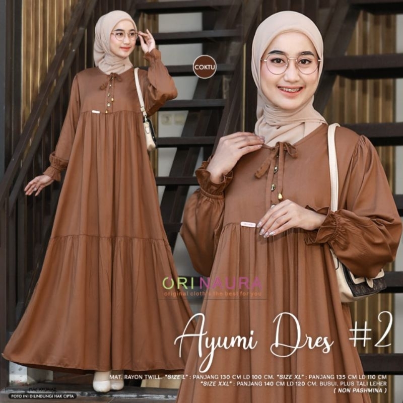 Ayumi#2 Dress Gamis Rayon Premium Original By Orinaura