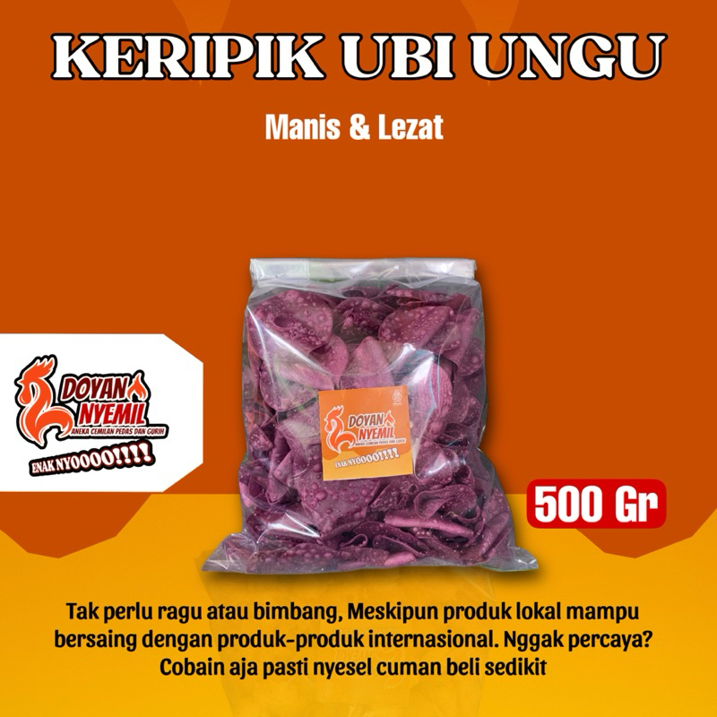 

Doyan nyemil - 500Gr Keripik Ubi Ungu Manis | Keripik Ketela ungu