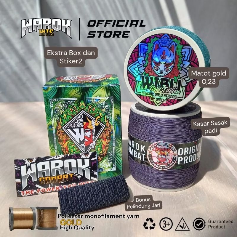 Gelasan  Warok matot WIBU Bahan Gold Import 0,23 Spesial Tournament 1600 yard (Sasak Padi, kuat dan 