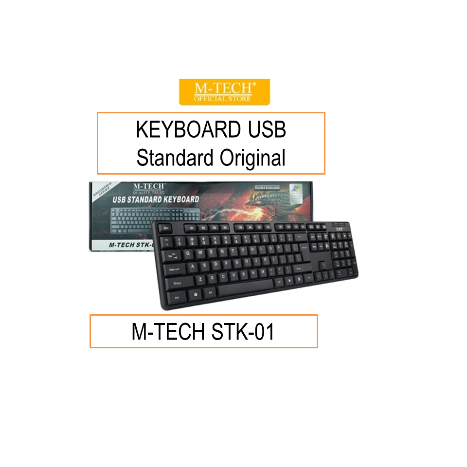 KEYBOARD USB Standard Original M-TECH STK-01 for PC Laptop Android M M-Tech STK-05 optik Stail
