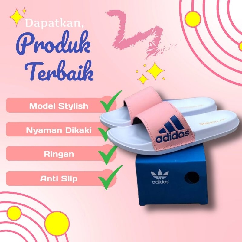 SANDAL SLIDE SLOP WANITA ADIDAS SANDAL SLOP WANITA RINGAN SANDAL RUMAHAN WANITA