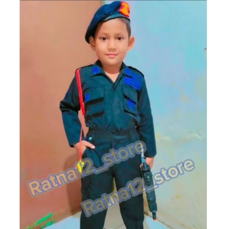 BEST SELLER BAJU BRIMOB ANAK, BAJU BRIMOB PDL ANAK, KOSTUM BRIMOB
