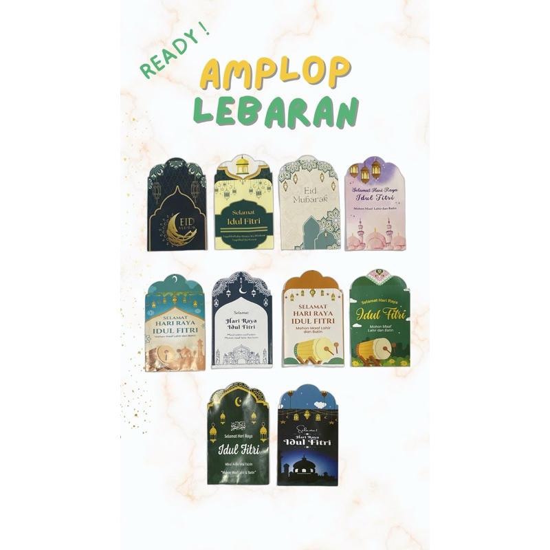 

(MURAH !!!)Amplop Lebaran 2025 Medium Viral Murah Klasik Masjid / Isi 10 Pcs
