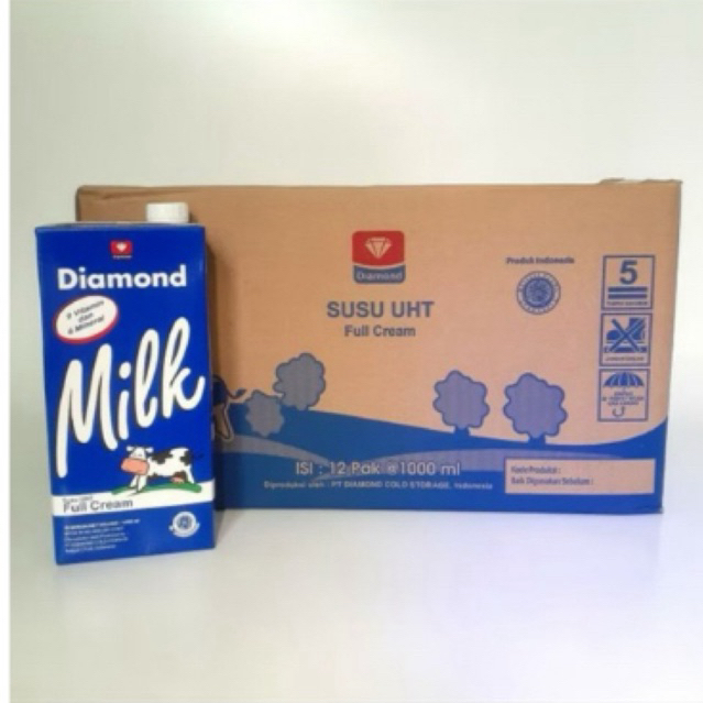 

(langsung kirim) susu uht full cream diamond 1 karton (12pcs)