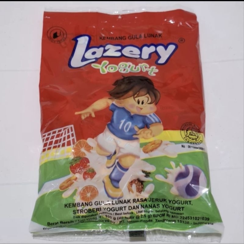 

permen LAZERY yogurt empuk rasa buah buahan