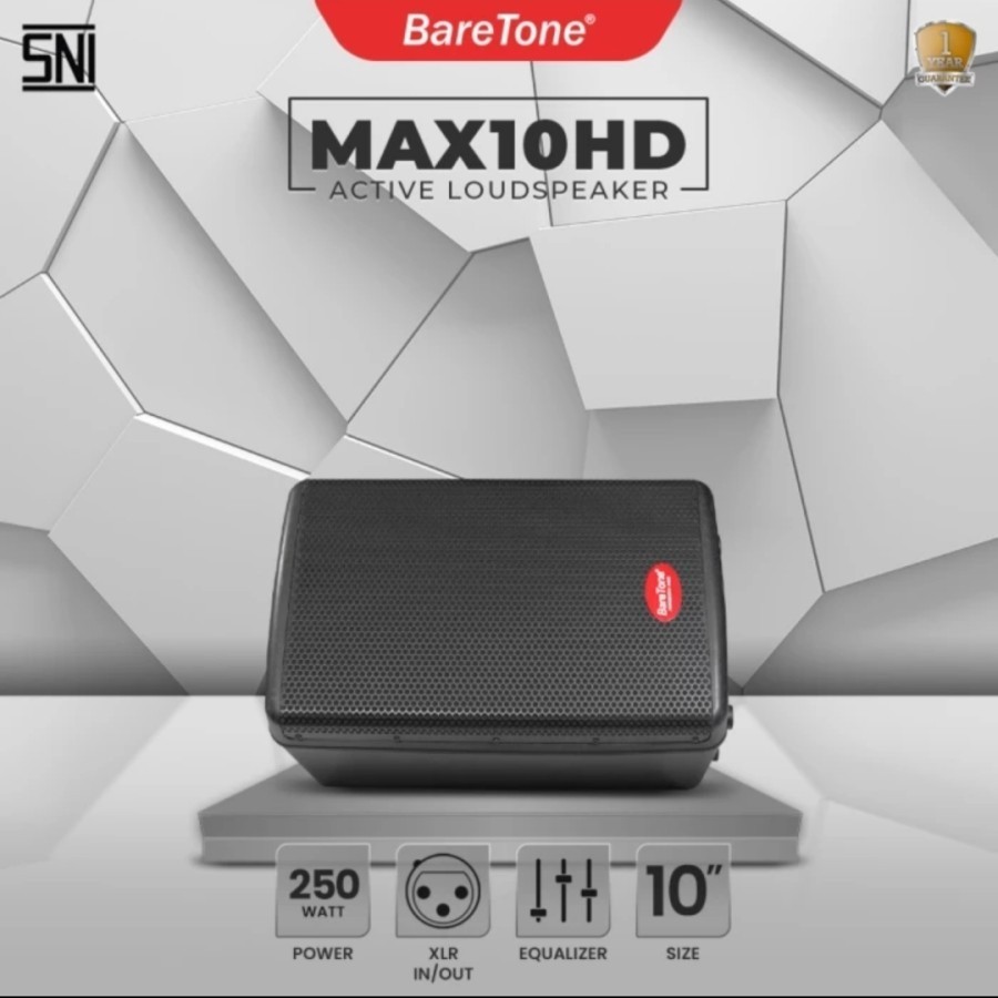 (JUAL 2 BUAH) Speaker Aktif Baretone MAX10HD / MAX 10HD / MAX10 HD – ORIGINAL GARANSI RESMI