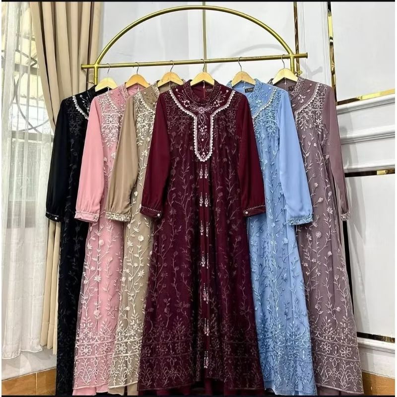 Alena Dress Terbaru - Gamis Terbaru 2023 Lebaran