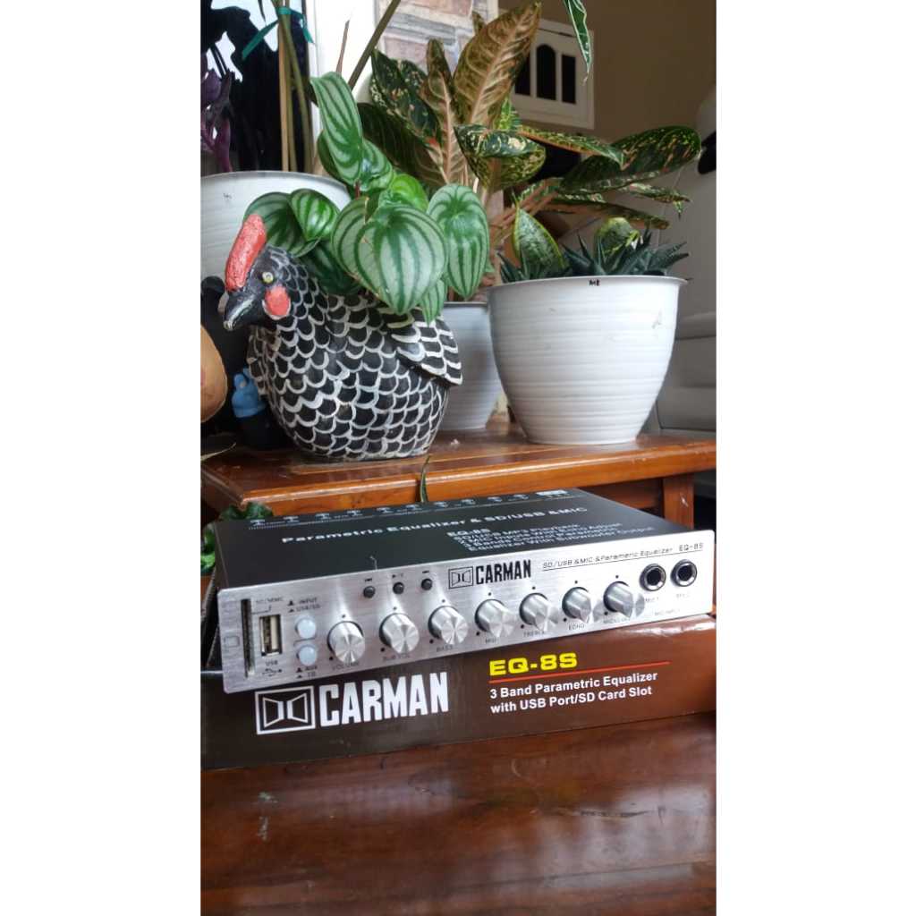 PRE -AMP PARAMETRIK EQUALIZER KARAOKE AUDIO MOBIL BLUETOOTH / USB CARMAN