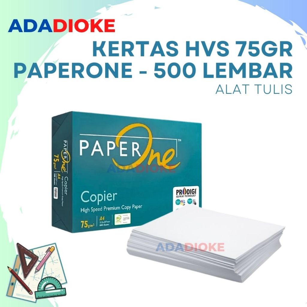 

Kerta HVS A4 &5 Gram PaperOne Kerta HVS A4 Copier 1 Rim 500 Lembar Kertas HVS PAPERONE