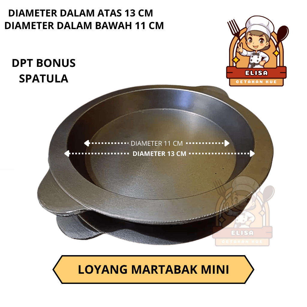 Cetakan Loyang Martabak Mini 13 cm Wajan Martabak Manis Anti Lengket