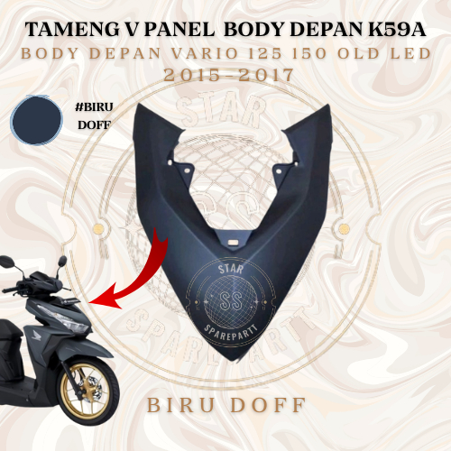 Tameng V Panel Depan Body K59A Body Depan Vario 125 150 OLD 2015-2017 Biru Doff - NON ORIGINAL