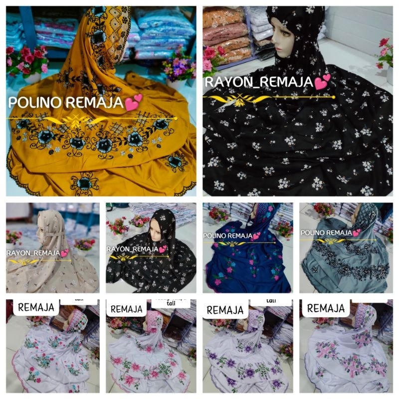 mukena REMAJA terusan lajuran bordir cantik termurah cod